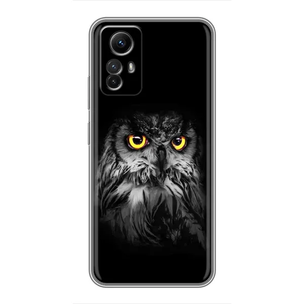 Чехол с рисунком «Сова на чёрном» для Xiaomi Redmi Note 12s Чехол с рисунком «Сова на чёрном» для Xiaomi Redmi Note 12s