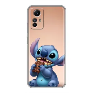 Чехол с рисунком Стич для Xiaomi Redmi Note 12s (Стич с шоколадом)