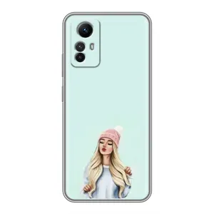 Силиконовый Чехол на Xiaomi Redmi Note 12s с картинкой Стильных Девушек (В шапке)