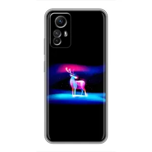 Силиконовый бампер с картинкой животных для Xiaomi Redmi Note 12s (Яркий олень)