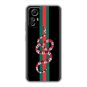 Чехлы Бренд GUCCI для Xiaomi Redmi Note 12s (Змей Гуччи)