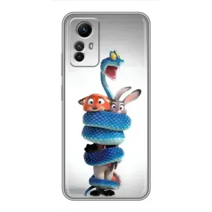 Силиконовый чехол с принтом Зоотрополіс для Xiaomi Redmi Note 12s (Змея Зоо)