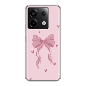 Чехол банты для Xiaomi Redmi Note 13 (5G) (Бант на розовом)