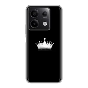 Чехол (Корона на чёрном фоне) для Редми Нот 13 (5G) (Белая корона)