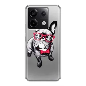 Чехол (ТПУ) Милые собачки для Xiaomi Redmi Note 13 (5G) (Бульдог в очках)