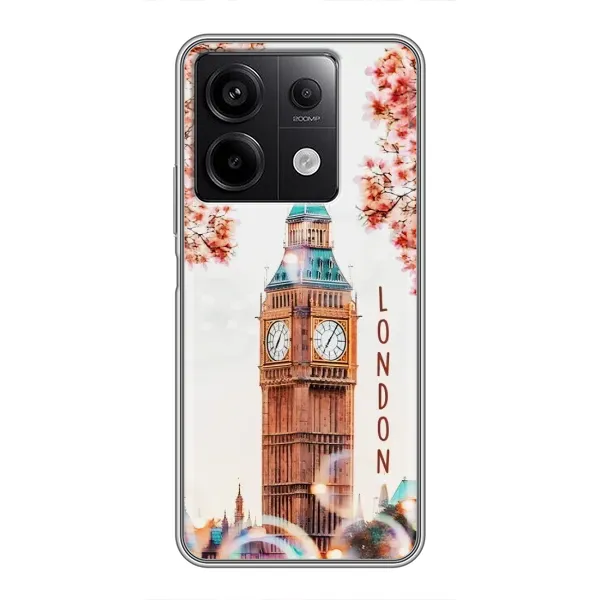 Чехол с рисунком «Часы Лондон» для Xiaomi Redmi Note 13 (5G)