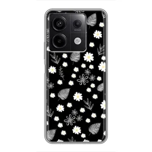Чохли з тематикою "КВІТИ" на Xiaomi Redmi Note 13 (5G) (цвітіння на чорному)