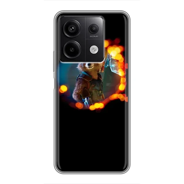 Чехол с рисунком «Енот Ракета» для Xiaomi Redmi Note 13 (5G) Чехол с рисунком «Енот Ракета» для Xiaomi Redmi Note 13 (5G)