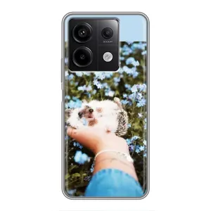 Чехлы с изображением разных животных для Xiaomi Redmi Note 13 (5G) (Ежик на руках)