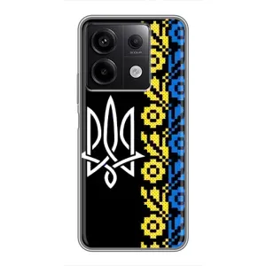 Силиконовый Чехол на Xiaomi Redmi Note 13 (5G) (Герб и вышыванка)