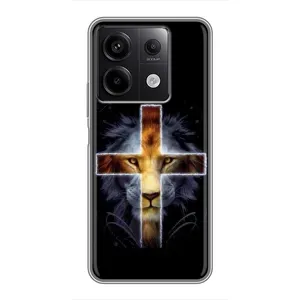 Чехлы для Редми Нот 13 (5G) (Крест Иисуса) (Иисус Лев)