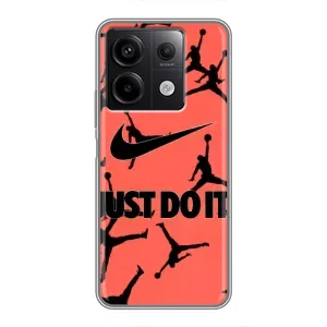 Силіконовый Чохол Nike Air Jordan на Редмі Нот 13 (5G) (Just Do It)