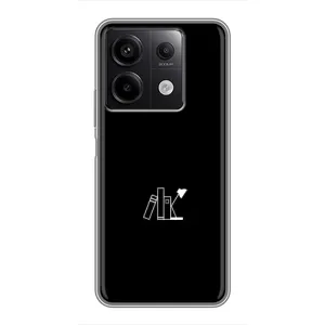 Чехол с картинками на черном фоне для Xiaomi Redmi Note 13 (5G) (Книжки)
