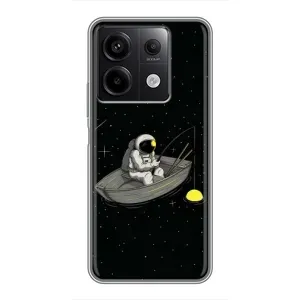 Силиконовый Чехол с принтом "Космонавты" на Xiaomi Redmi Note 13 (5G) (Космонавт на рыбалке)