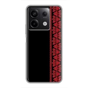 Силиконовый Чехол на Xiaomi Redmi Note 13 (5G) (Красная Вышиванка)