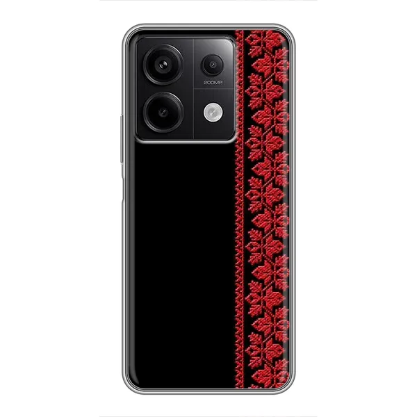 Чехол с рисунком «Красная Вышиванка» для Xiaomi Redmi Note 13 (5G) Чехол с рисунком «Красная Вышиванка» для Xiaomi Redmi Note 13 (5G)