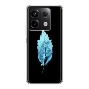 Чехол с картинками на черном фоне для Xiaomi Redmi Note 13 (5G) (Листочек)
