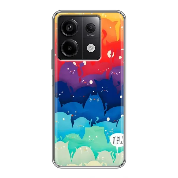 Чехол с рисунком «Mew» для Xiaomi Redmi Note 13 (5G)