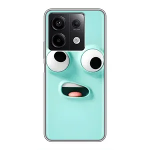 Силиконовые Чехлы (смешные стикеры) для Xiaomi Redmi Note 13 (5G) (Забавное мятное лицо)