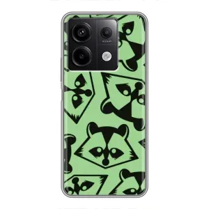 Силиконовый Чехол с Енотами на Xiaomi Redmi Note 13 (5G) (Мордочки Енота)