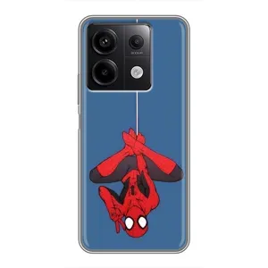 Чехол Супергерой Человека Паука на Xiaomi Redmi Note 13 (5G) (На паутине)