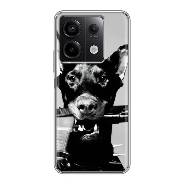 Чехол с рисунком «Опасный доберман» для Xiaomi Redmi Note 13 (5G) Чехол с рисунком «Опасный доберман» для Xiaomi Redmi Note 13 (5G)