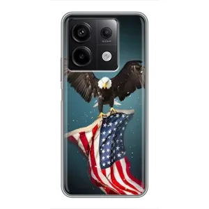 Чехол Флаг USA для Xiaomi Redmi Note 13 (5G) (Орел и флаг)
