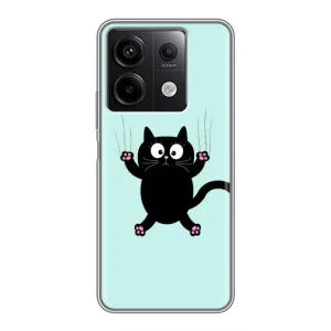 Силиконовый чехол с котиком для Xiaomi Redmi Note 13 (5G) (Падающий кот)