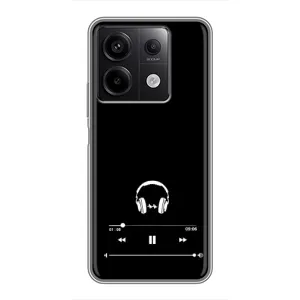 Чехол с картинками на черном фоне для Xiaomi Redmi Note 13 (5G) (Плеер)