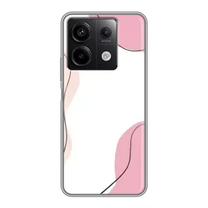 Чохол квітковий дизайн для Xiaomi Redmi Note 13 (5G) (Рожевий фон)
