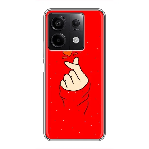 Чехол с рисунком «Сердце на красном» для Xiaomi Redmi Note 13 (5G) Чехол с рисунком «Сердце на красном» для Xiaomi Redmi Note 13 (5G)