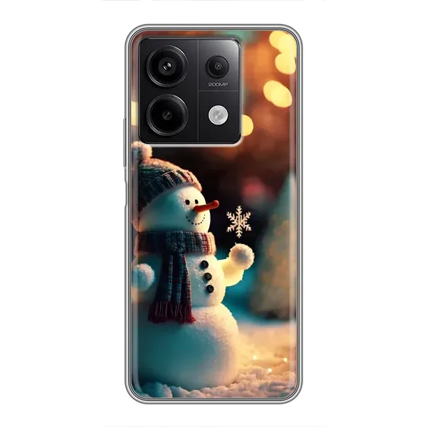 Чехол с рисунком «Снеговик праздничный» для Xiaomi Redmi Note 13 (5G)