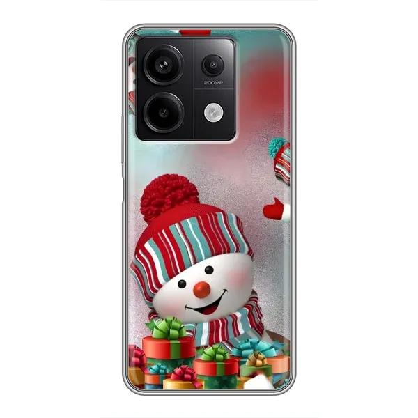 Чехол с рисунком «Снеговик в шапке» для Xiaomi Redmi Note 13 (5G)