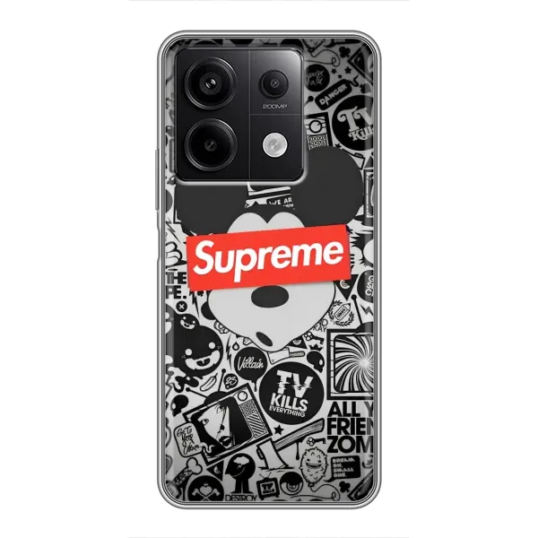 Чехол с рисунком «Supreme Маус» для Xiaomi Redmi Note 13 (5G) Чехол с рисунком «Supreme Маус» для Xiaomi Redmi Note 13 (5G)