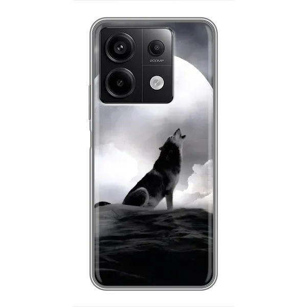 Чехол с рисунком «Волк и луна» для Xiaomi Redmi Note 13 (5G) Чехол с рисунком «Волк и луна» для Xiaomi Redmi Note 13 (5G)