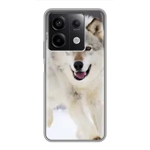 Чохол з Вовком на Xiaomi Redmi Note 13 (5G) (Вовк біжить по снігу)