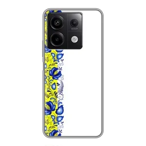Силиконовый Чехол на Xiaomi Redmi Note 13 (5G) с картинкой Вышиванки (Желто-синяя вышиванка)