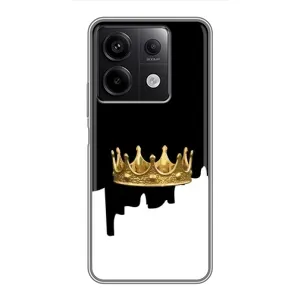 Чехол (Корона на чёрном фоне) для Редми Нот 13 (5G) (Золотая корона)