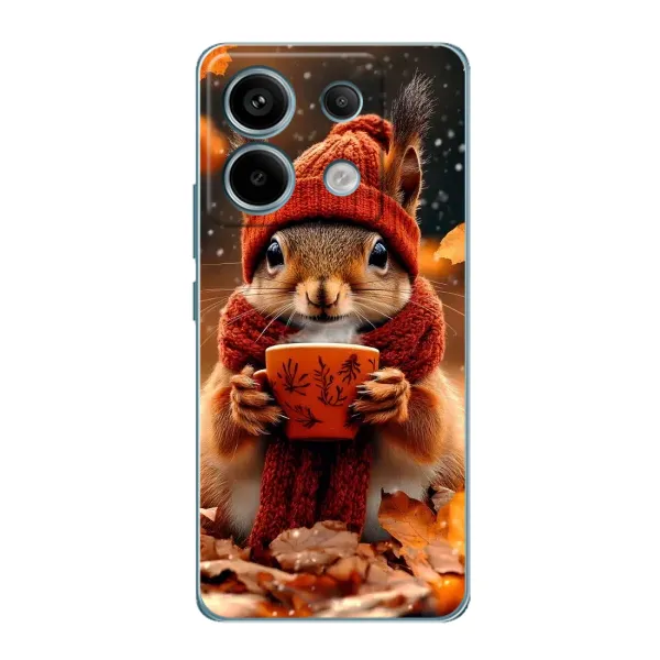 Чехол с рисунком «Белка с кофе» для Xiaomi Redmi Note 13 Pro (5G) Чехол с рисунком «Белка с кофе» для Xiaomi Redmi Note 13 Pro (5G)