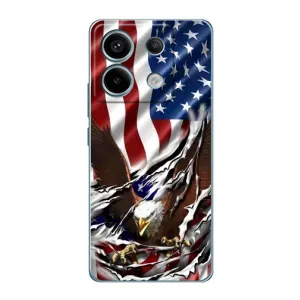 Чехол Флаг USA для Xiaomi Redmi Note 13 Pro (5G) (Флаг USA)