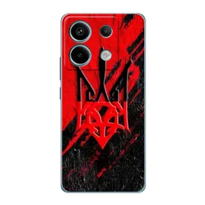 Чехлы УПА (Красно-Чёрный) на Xiaomi Redmi Note 13 Pro (5G) (Герб в цвете УПА)