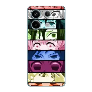 Силиконовые чехлы с глазами Anime для Редми Нот 13 Про (5G) (Глаза Хашира)