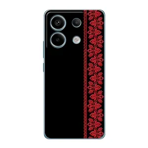 Силиконовый Чехол на Xiaomi Redmi Note 13 Pro (5G) (Красная Вышиванка)