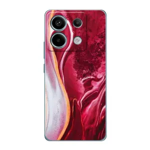 Чехлы с тематикой "Мрамор" на Редми Нот 13 Про (5G) (Красный мрамор)