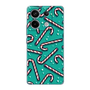 Силиконовый бампер на рождество для Xiaomi Redmi Note 13 Pro (5G) (Леденцы)