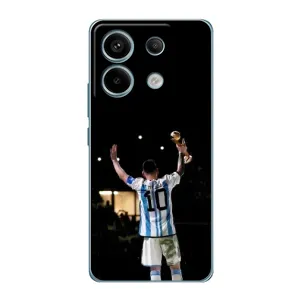Чехлы Лео Месси Аргентина для Xiaomi Redmi Note 13 Pro (5G) (Лео Чемпион)