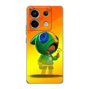 Чехол Бравл Старс для Xiaomi Redmi Note 13 Pro (5G) (LEON в кофте)