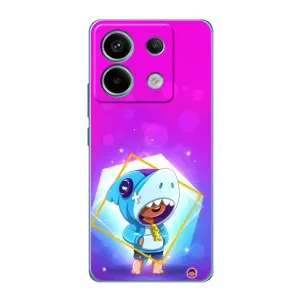 Чехол Бравл Старс для Xiaomi Redmi Note 13 Pro (5G) (Леон в костюме Акулы)