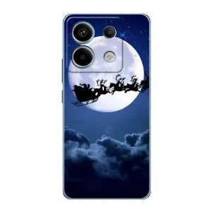 Чехол Санта Клаус для Xiaomi Redmi Note 13 Pro (5G) (Санта - луна)