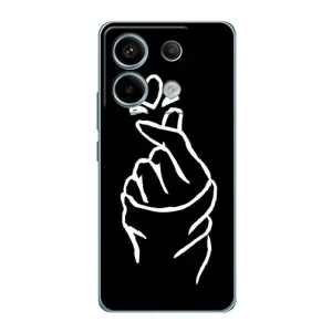 Чехлы (Знак сердечка) на Xiaomi Redmi Note 13 Pro (5G) (Сердце на черном)